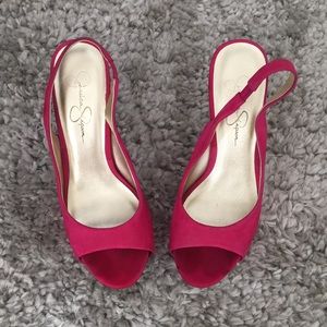 Jessica Simpson pink heels